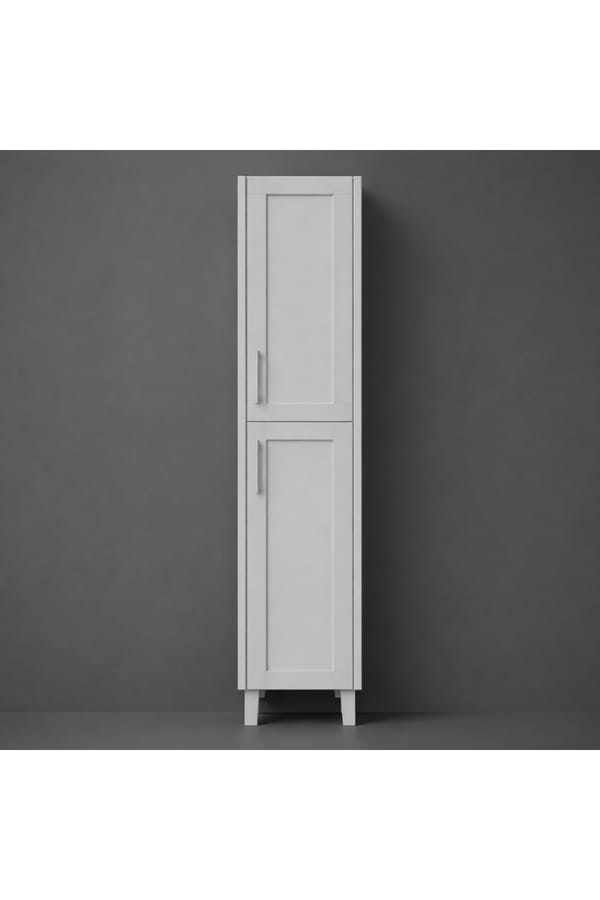 Luxury Freestanding Double Door Tall Cabinet in Dove Grey Finish – 35 CM