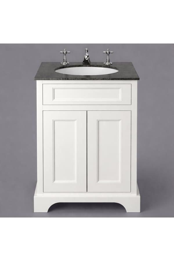 Luxury Freestanding Chantilly Finish Vanity Unit with Single Drawer and Double Door Cabinet – 60 CM