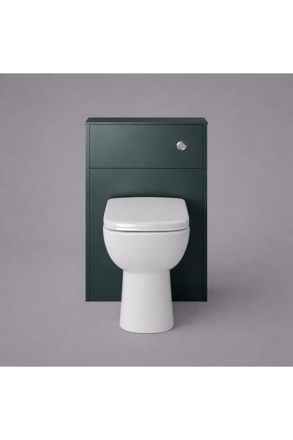Luxury Classic Green Finish Back-to-Wall WC Cabinet – 550mm Freestanding Toilet Unit with Worktop