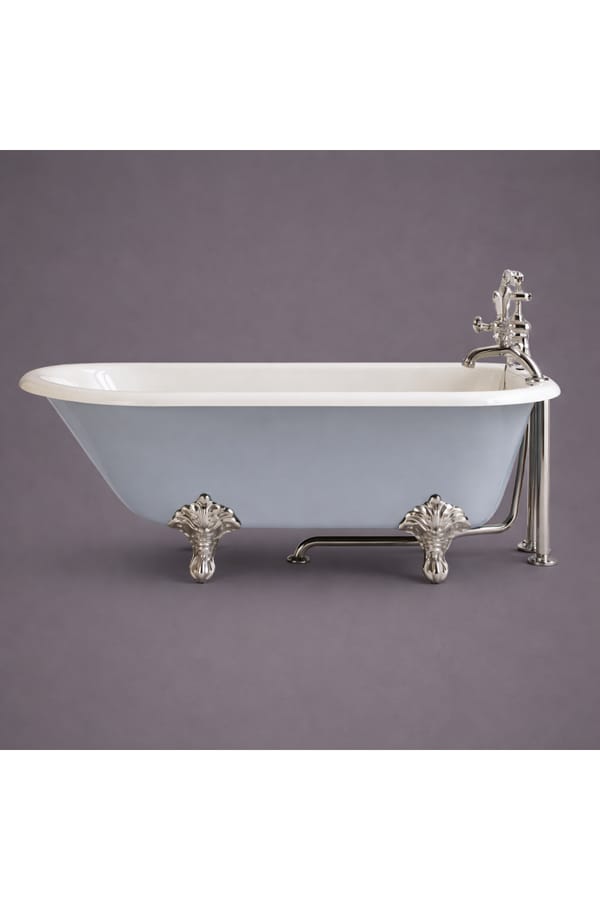 Luxury Cast Iron Freestanding Single Ended Bathtub with Sculptural Polished Chrome Feet – 170 CM