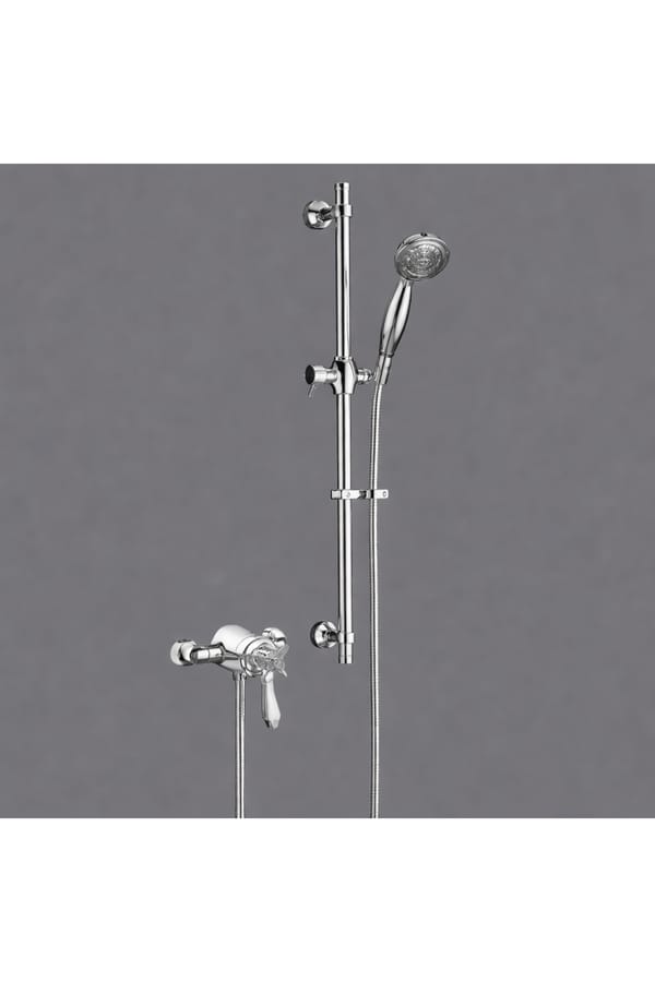 Luxury Exposed Thermostatic Dual Control Shower with Flexible Riser Kit in Chrome Plated Finish