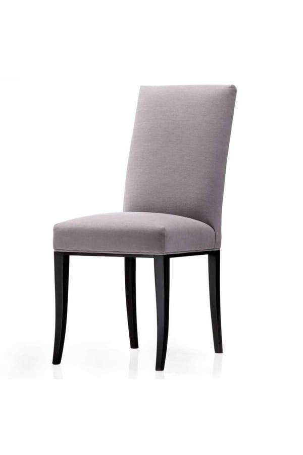 Luxury Grey Velvet Upholstered High-Back Dining Chair