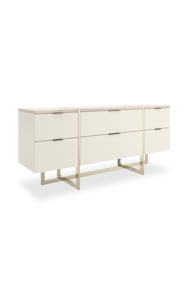 White 6-Drawer Dresser – Modern Luxury Bedroom Storage