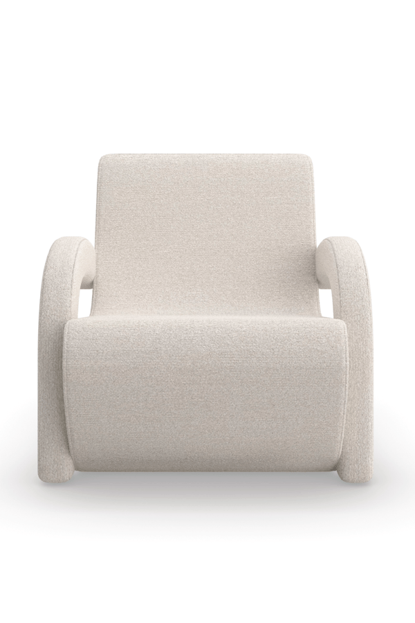 White Bouclé Accent Chair