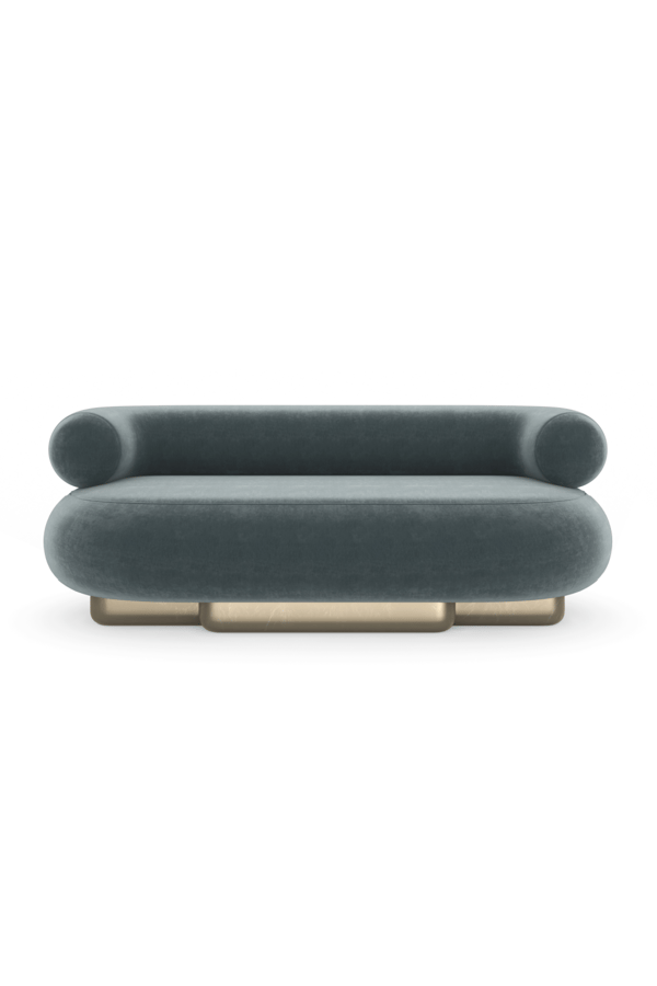 Bean-Shaped Velvet Sofa