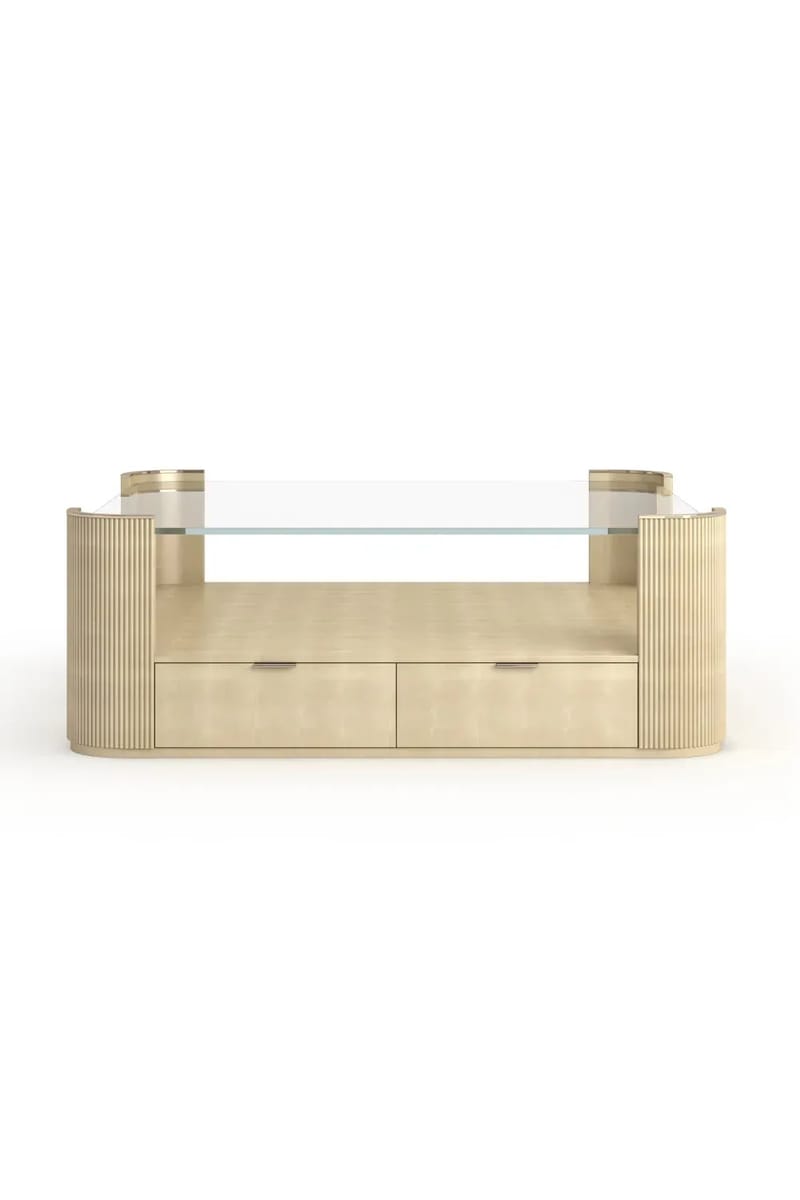 Glass Top Square Coffee Table