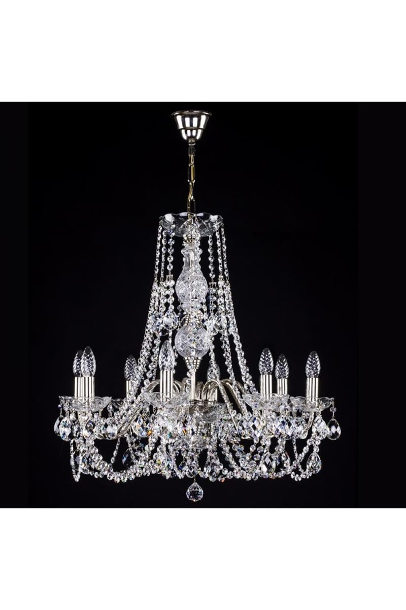 Elysia Nickel Kristall-Kronleuchter - Luxus-Deckenleuchte