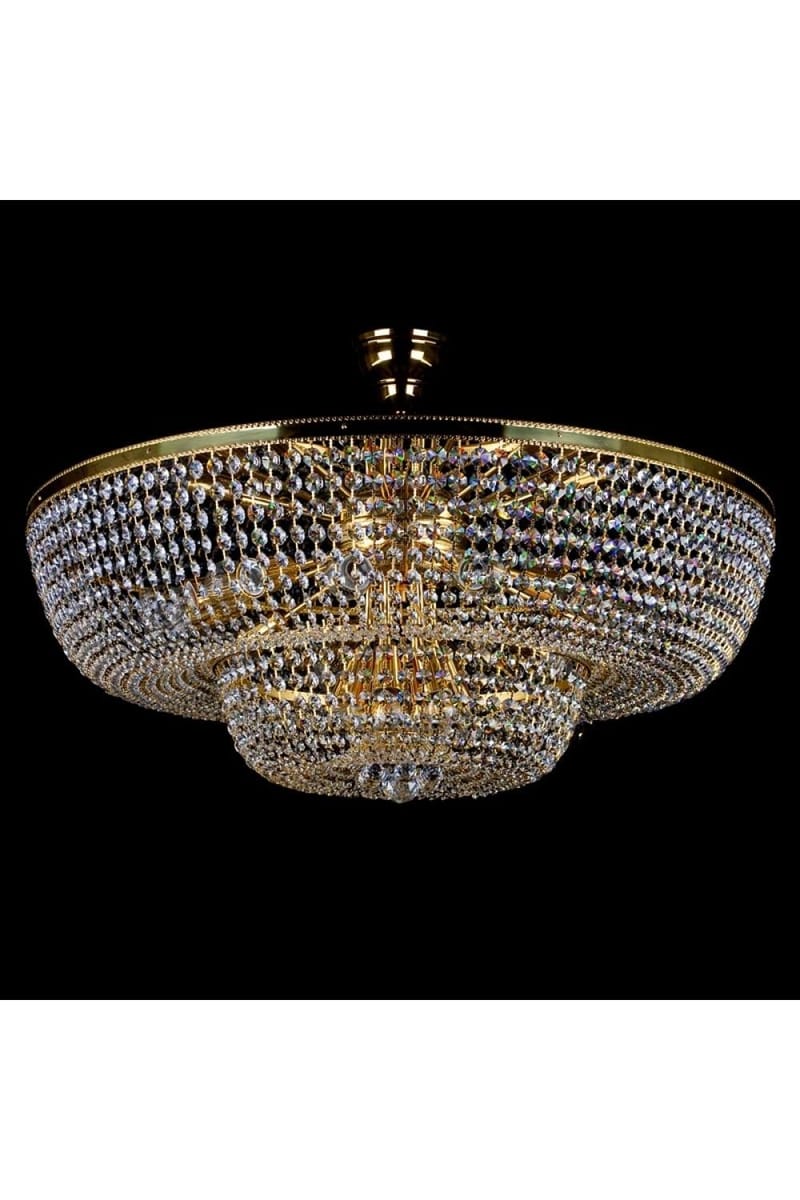 Luxury Brass Finish Crystal Lighting Chandelier