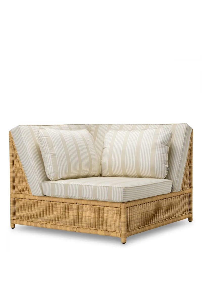 Luxury Striped Fabric Cushions Outdoor Modular Chair