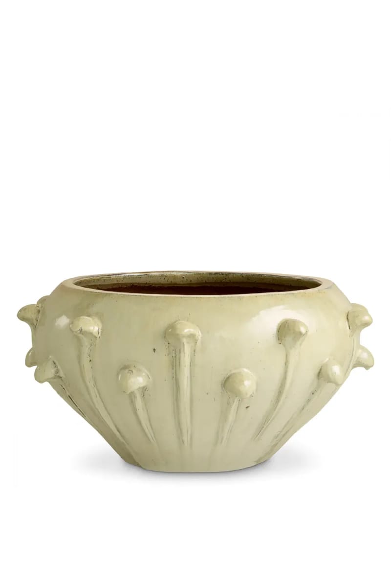 Luxury Tactile Sand Finished Ceramic Surface Outdoor Planter