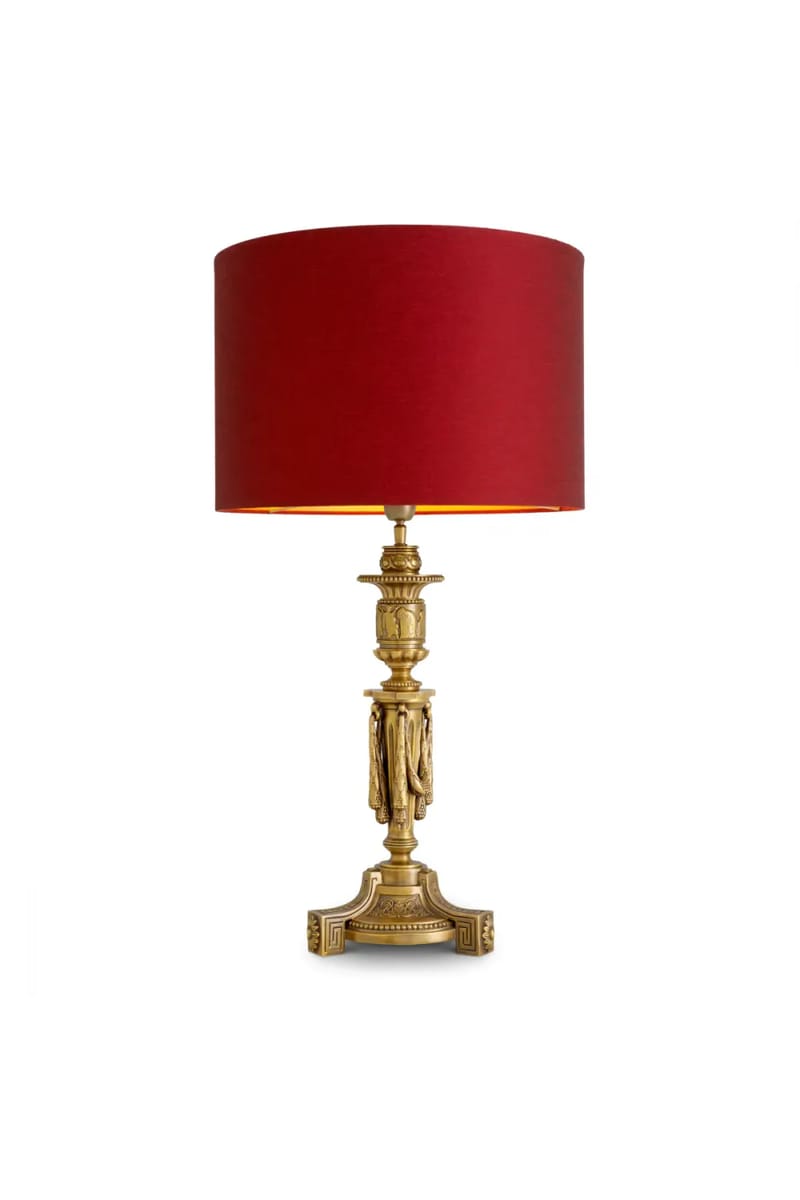 Royal Designer Lamp with Antique Gold Finish