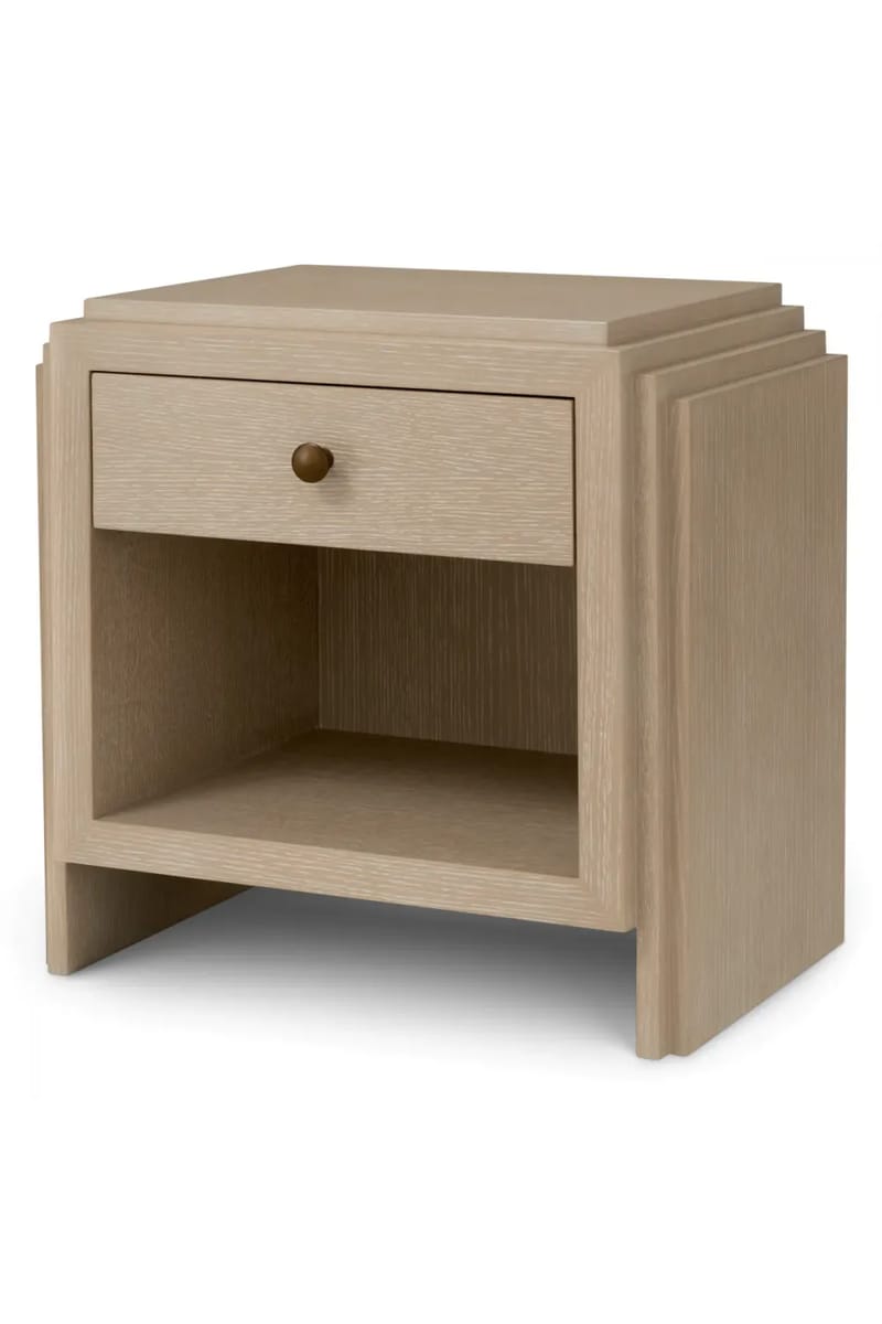 Grandeur Nightstand – Oak Bronze Symphony