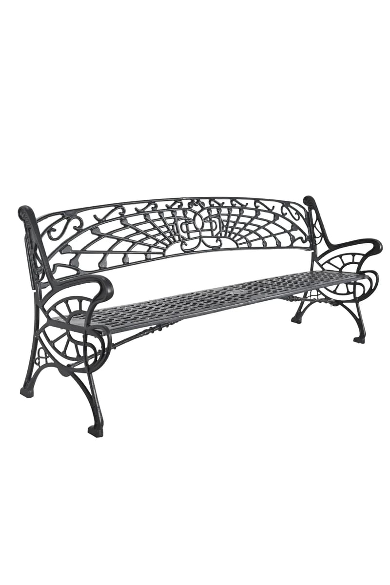 San Francisco Cast Iron Bench – Grey Powder Finish