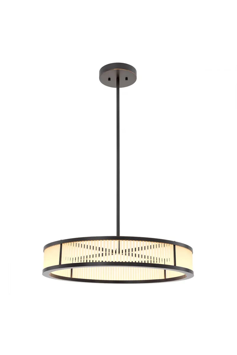 Royale Ceiling Lamp – Antique Brass Finish with Frosted Glass Rods