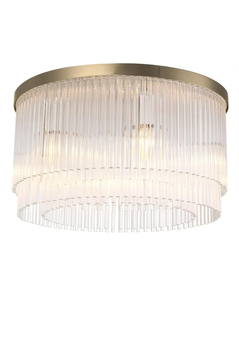 Luxury Art Deco Ceiling Lamp with Layered Glass Design