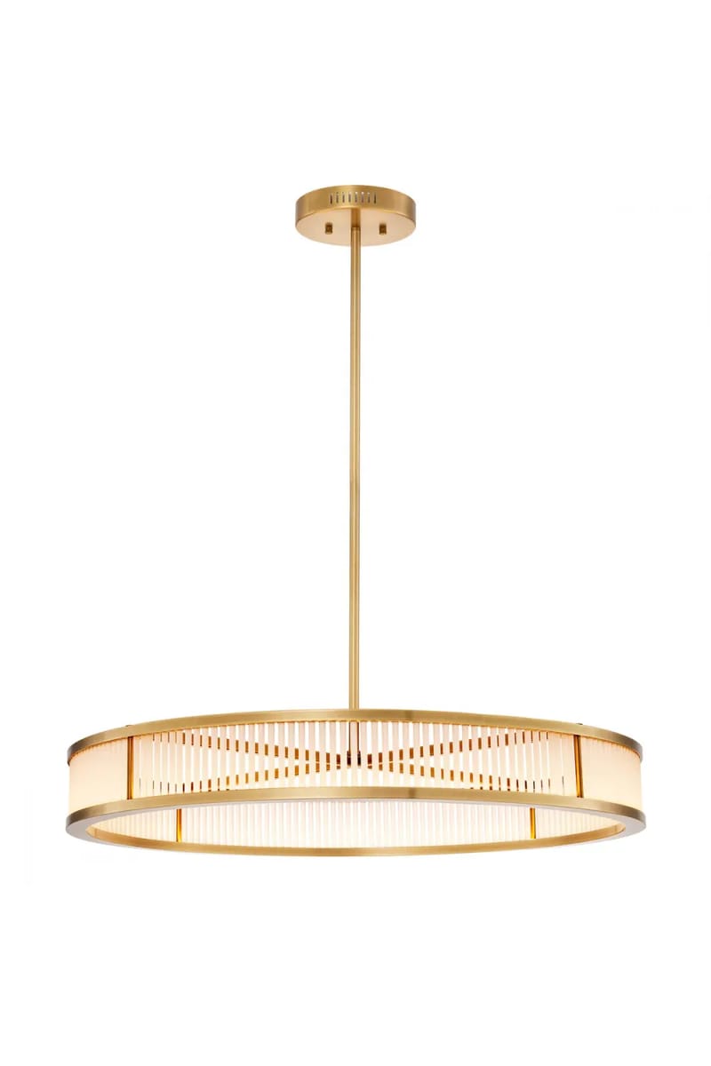 Luxury Bronze Highlight Drum Pendant with Frosted Glass Rods