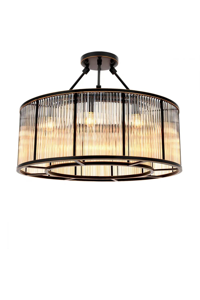 Royal Ceiling Lamp – Bronze Highlight Finish with Vintage Glass
