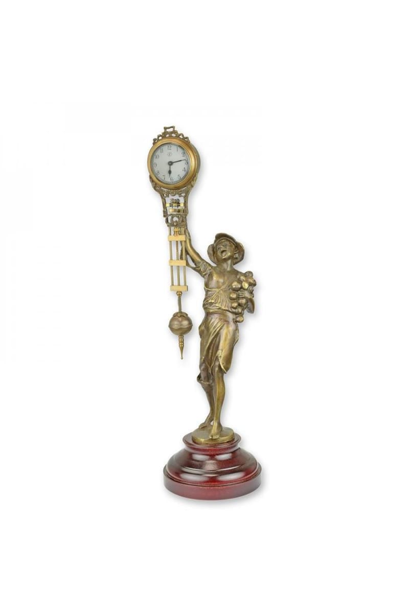 Luxury Mysterieuse Table Clock Held by a Boy