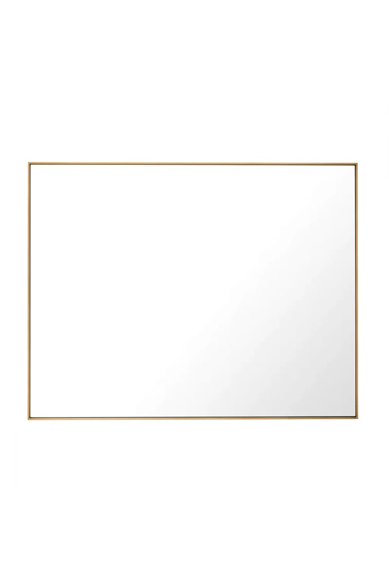 Luxury Gold Finish Rectangular Wall Mirror