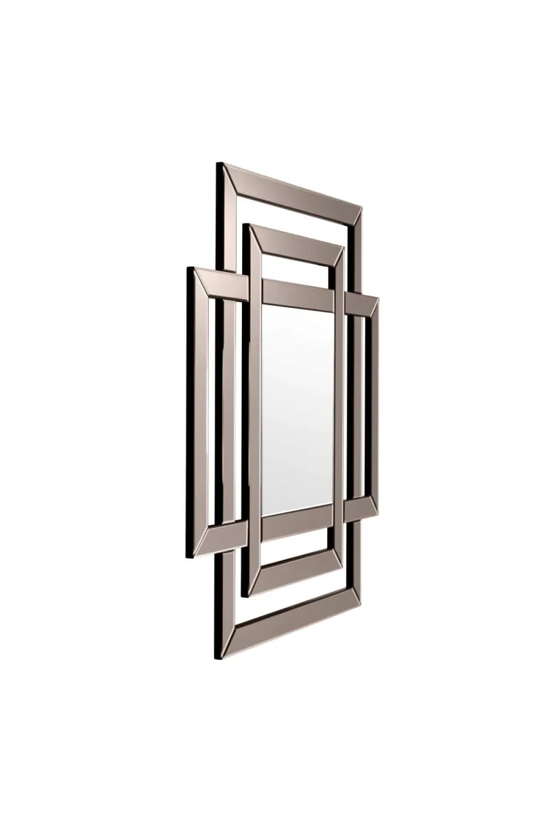 Luxury Bronze Finish Long Decorative Rectangular Wall Mirror