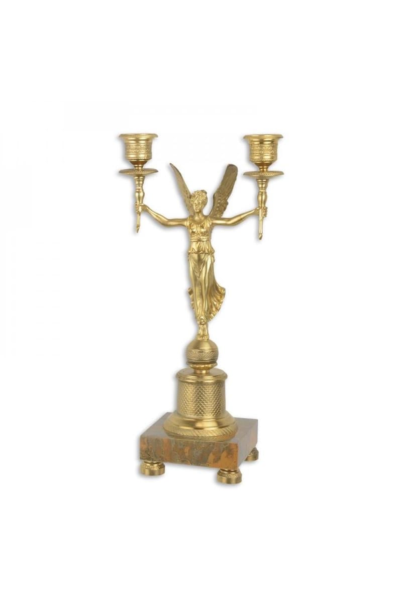 Luxury Two-Light Gilt Bronze Candelabrum