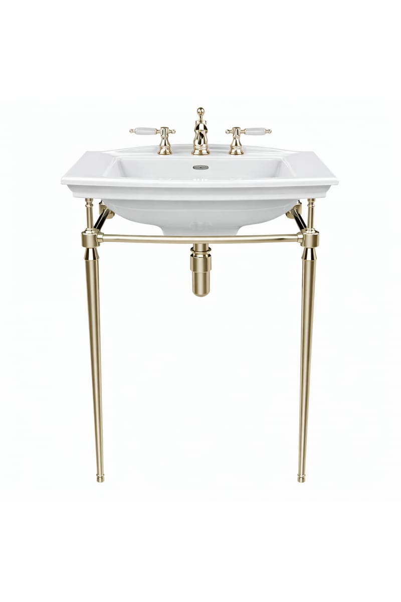 Luxury Vintage Gold Plated Designer Bathroom Washstand