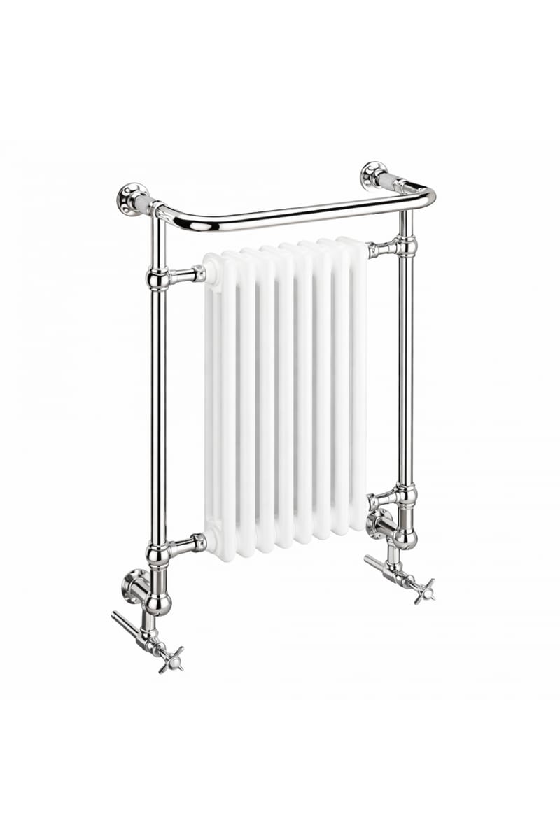 Luxury Stainless Steel Wall Hung Heated Bathroom Towel Rail in Chrome Plated Finish – 68.5 CM