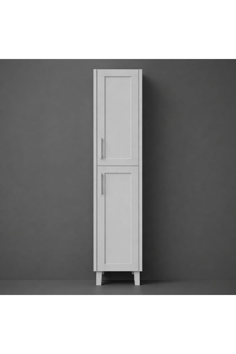 Luxury Freestanding Double Door Tall Cabinet in Dove Grey Finish – 35 CM