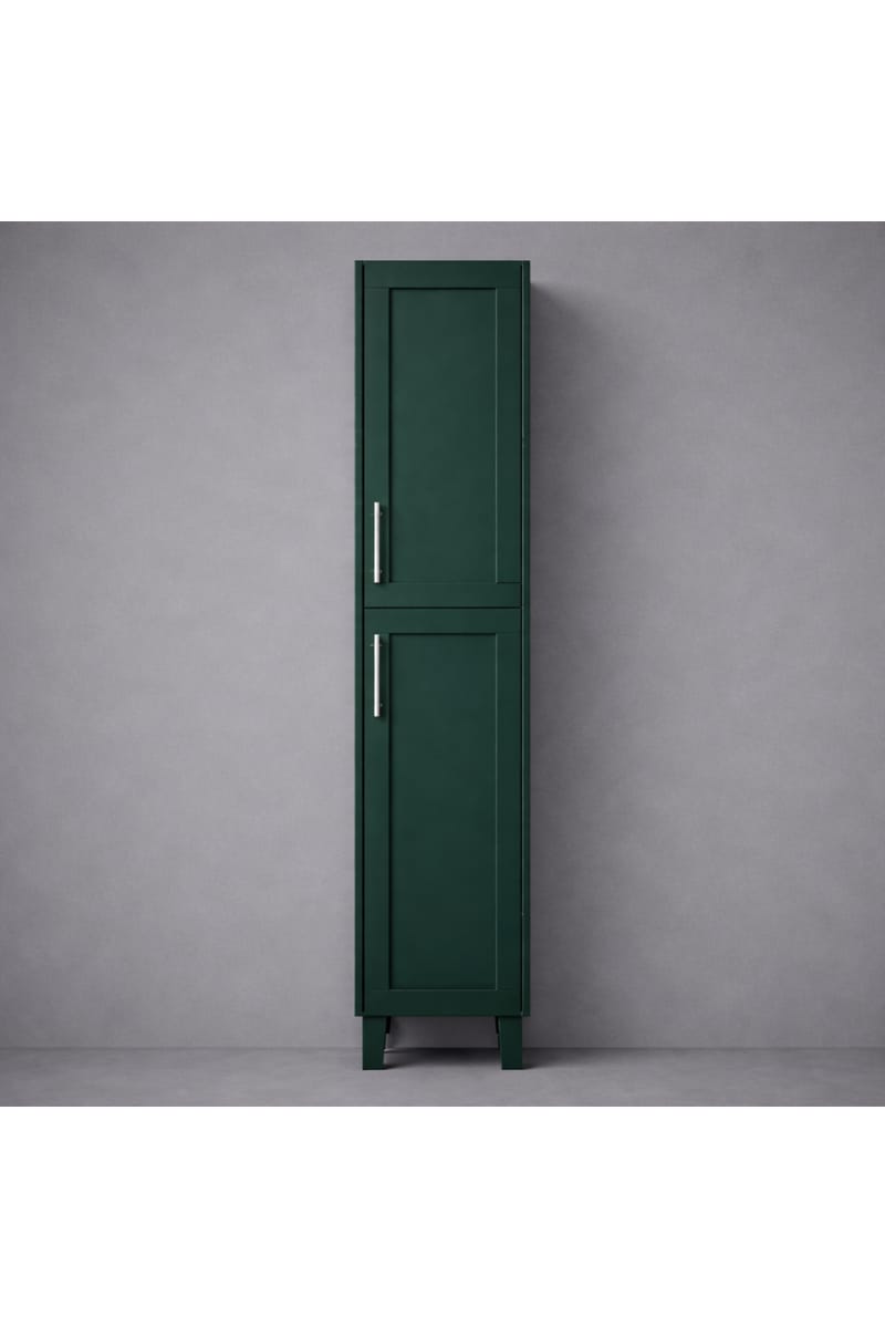 Luxury Freestanding Double Door Tall Cabinet in Classic Green Finish – 35 CM