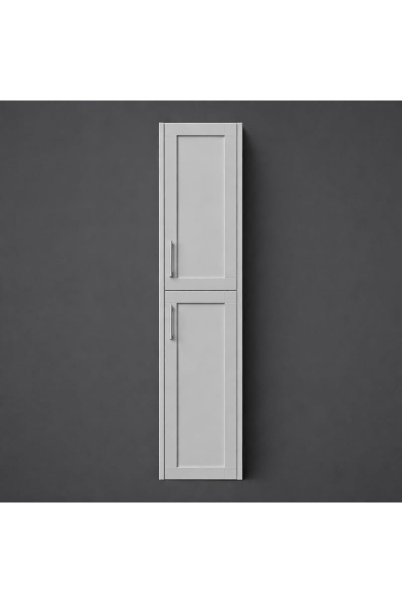 Luxury Double Door Tall Wall Cabinet in Dove Grey Finish – 35 CM
