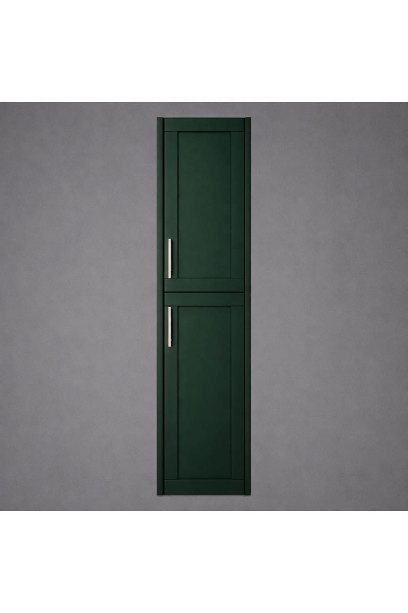 Luxury Double Door Tall Wall Cabinet in Classic Green Finish – 35 CM