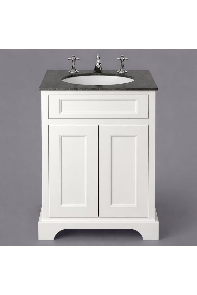 Luxury Freestanding Chantilly Finish Vanity Unit with Single Drawer and Double Door Cabinet – 60 CM