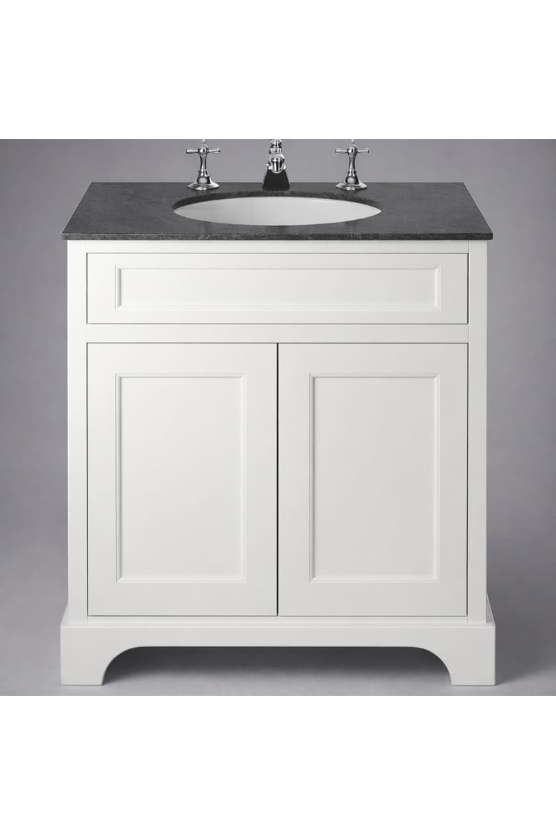 Luxury Freestanding Vanity Unit with Single Drawer and Double Door Cabinet in Chantilly Finish – 80 CM