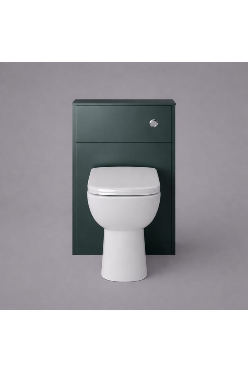 Luxury Classic Green Finish Back-to-Wall WC Cabinet – 550mm Freestanding Toilet Unit with Worktop