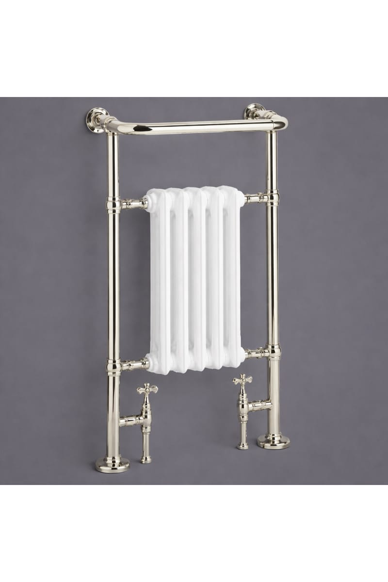 Luxury Floor Mounted Heated Towel Rail in Vintage Gold Finish with Stainless Steel Frame – 94 CM
