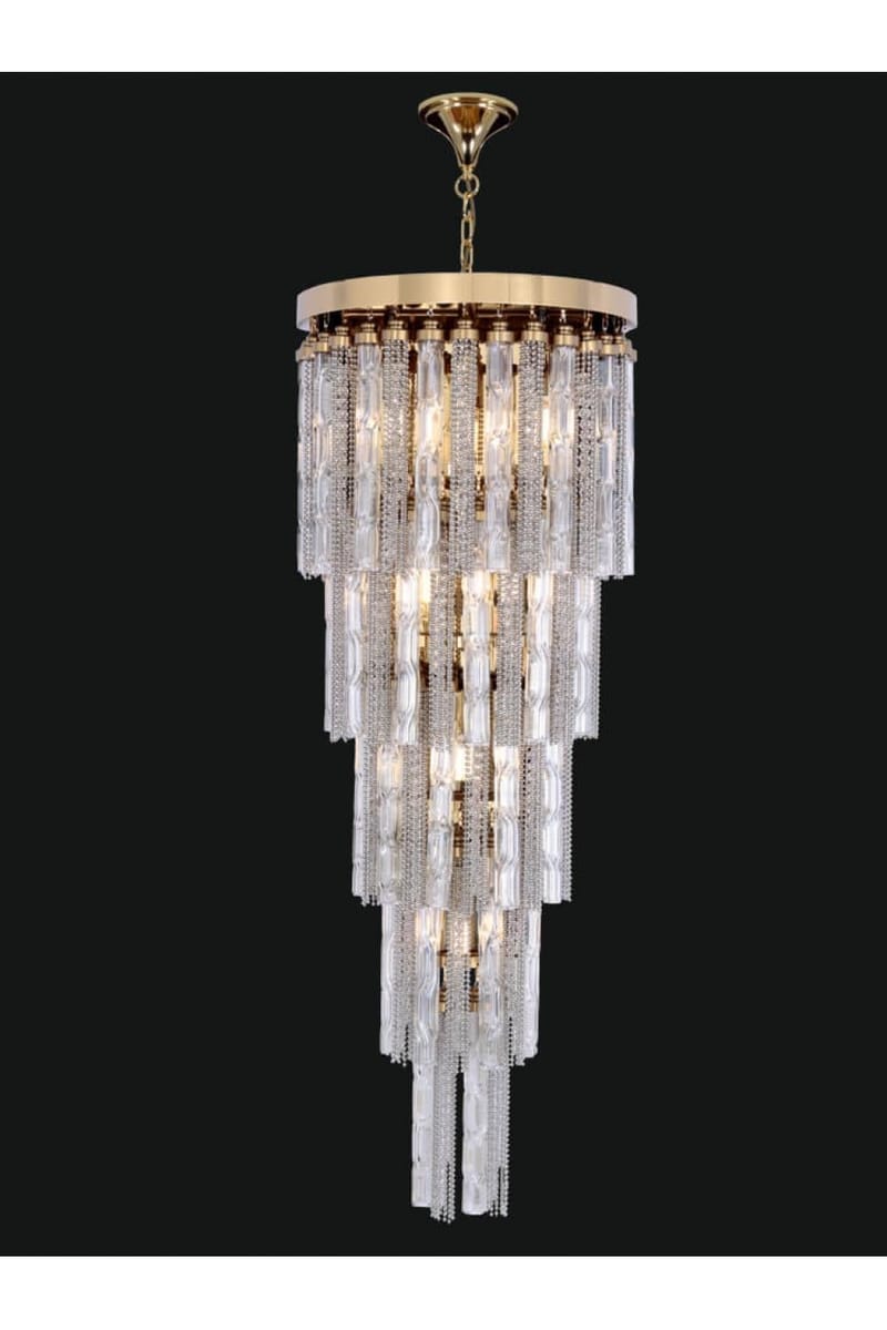 Luxury Art Deco Gold Finish Chandelier