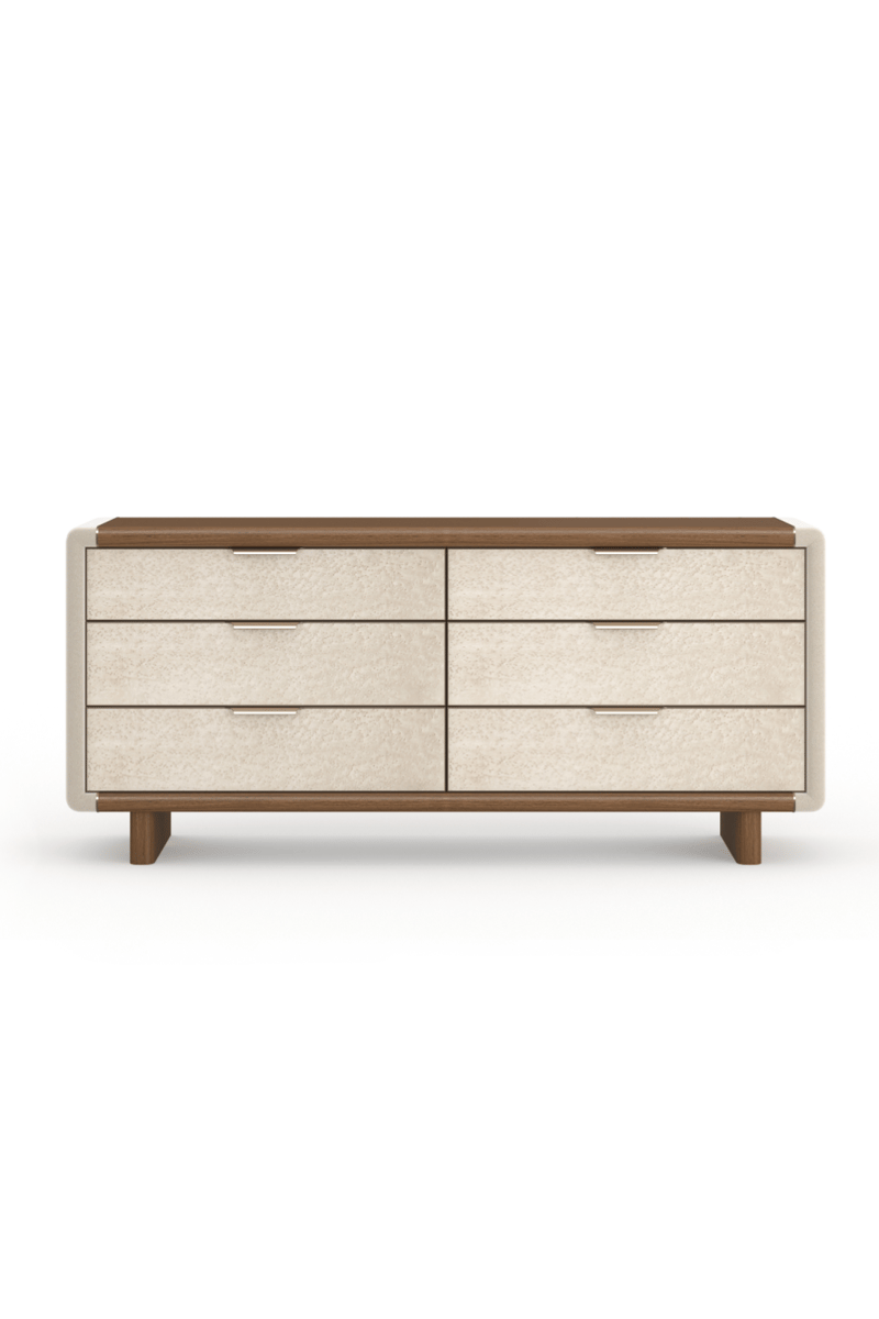 Suede Side 6-Drawer Dresser