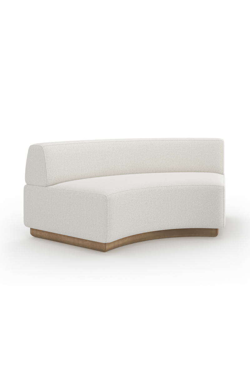 White Armless Wedge Sofa