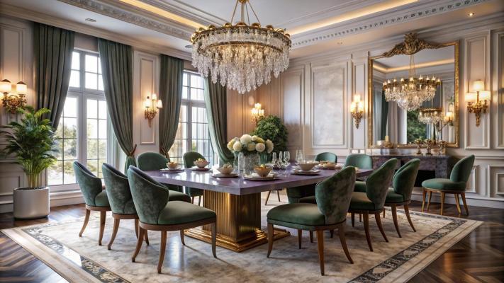 Luxuriöse Esszimmermöbel, die handgefertigte Pracht in multifunktionale Familienräume zaubern