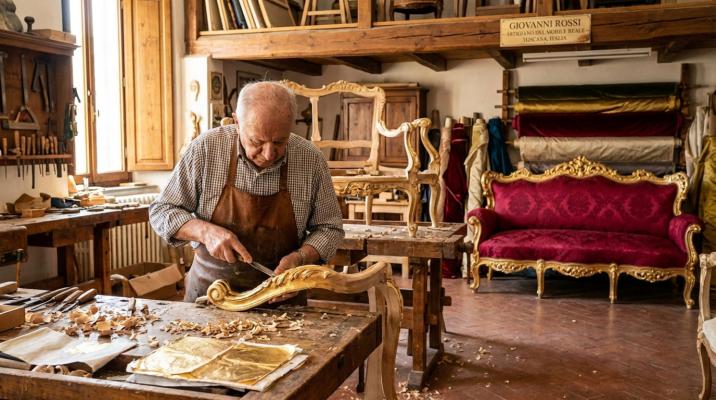 Inside the Workshop of a Master Artisan : Crafting Today's Most Exclusive Royal Sofas