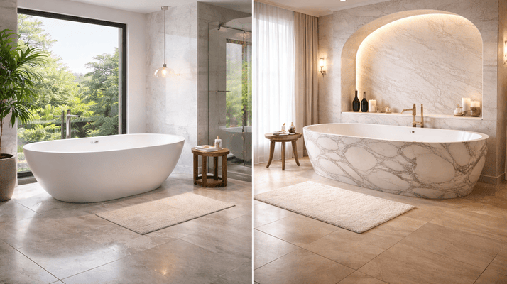 Freistehende vs. Designer-Badewannen: Welche passt zu Ihrem modernen Badezimmer?
