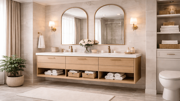 Wie Sie den Stauraum in kleinen Badezimmern mit luxuriösen Schränken maximieren: Clevere Ideen für 2026