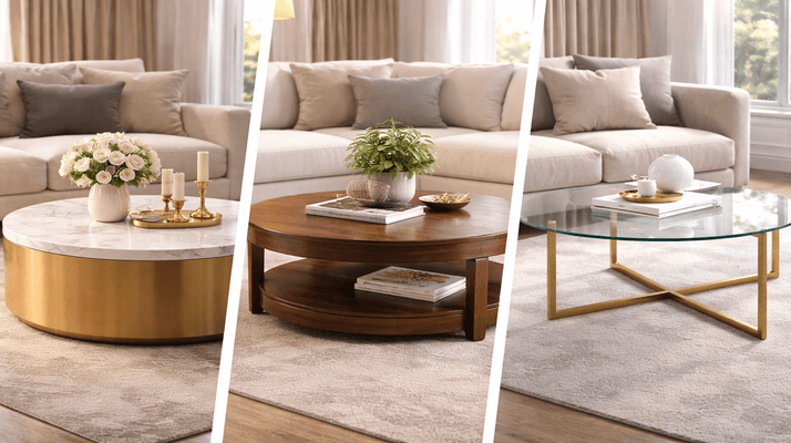 Marmor vs Holz vs Glas: Welcher Luxus-Couchtisch definiert Ihren Stil?