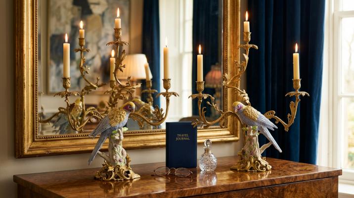 Bougeoirs Sculpturaux en Bronze : Perroquet, Hibou & Designs Figuratifs Art Nouveau