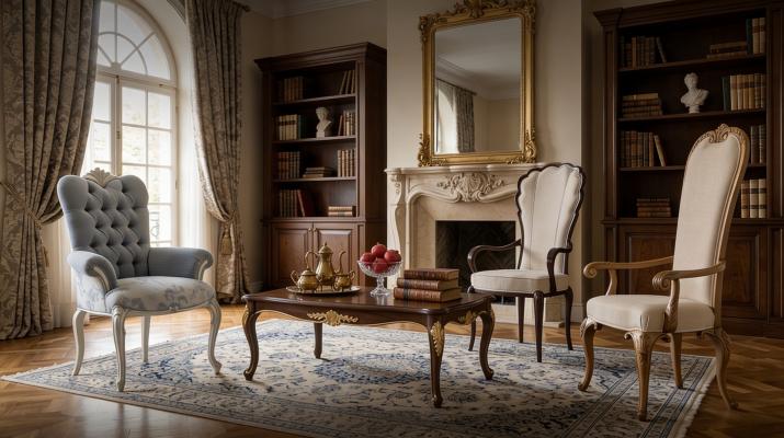 Chaises et Fauteuils Baroques : Pourquoi les Armoiries Ornementales et les Cadres Sculptés Définissent le Luxe Intemporel