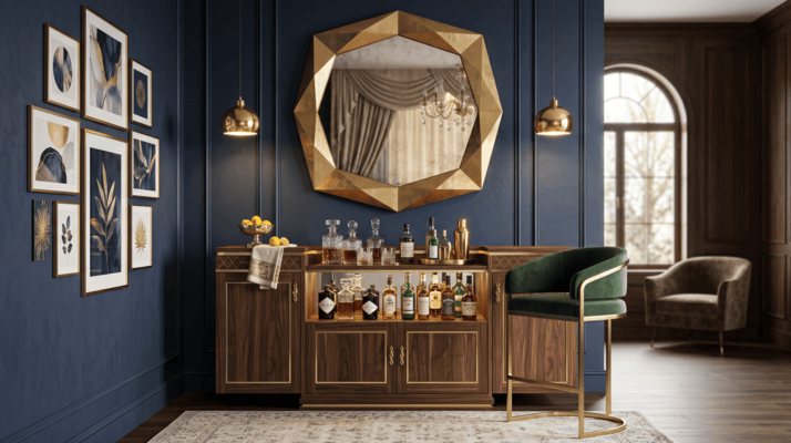 How to Pair Luxury Bar Furniture with Wall Décor and Mirrors