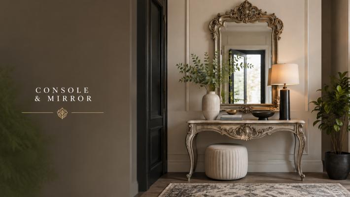Console Table and Mirror Styling Guide: Creating Drama with Baroque Mirror Console Sets 