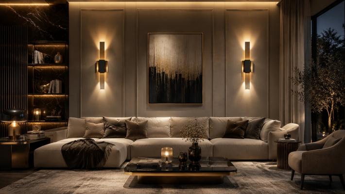 Sculpting Luxury Ambience with Modern Wall Lights for Contemporary Living Rooms