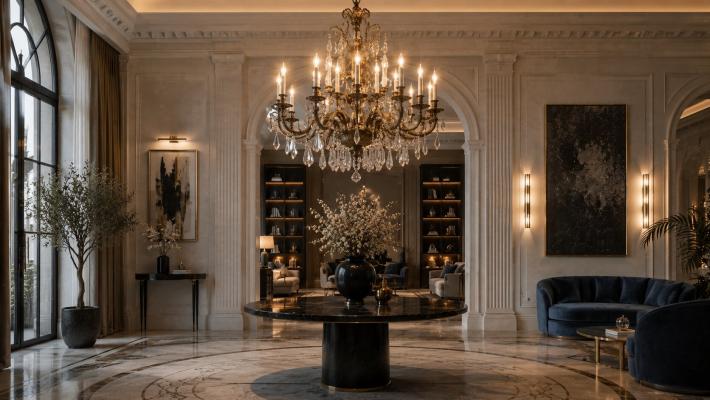 Illuminating Modern Architecture with Timeless Antique Chandeliers