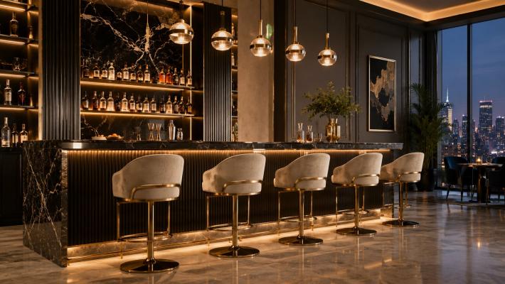 Redefiniendo el lujo contemporáneo con sillas de bar modernas